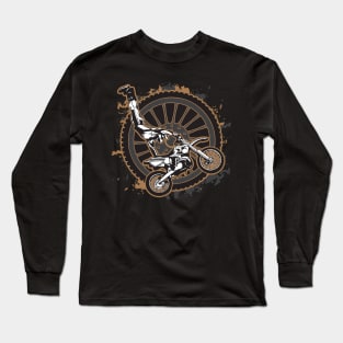 Motocross Extreme Stunt Motorcycle Long Sleeve T-Shirt